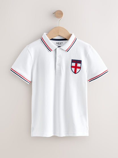 Dsiney Kidz - White England Football Polo Shirt (3-16yrs) image 5