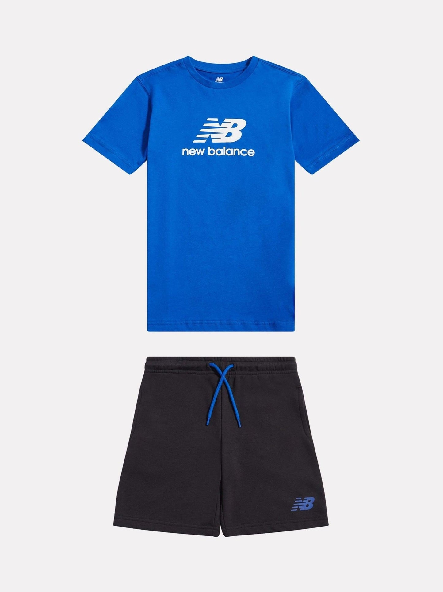 Dsiney Kidz - New Balance Blue Stacked Logo T-Shirt & Shorts Set image 1