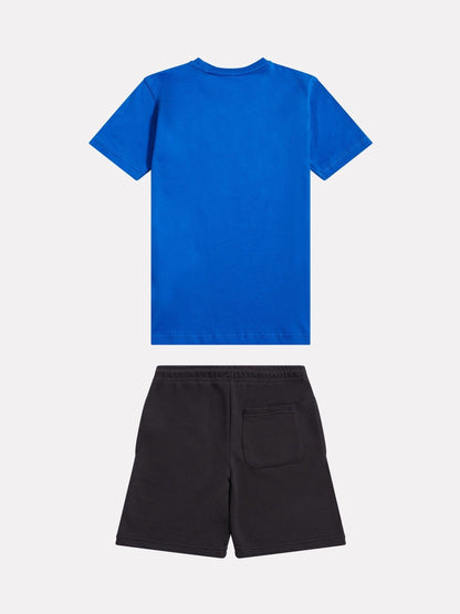 Dsiney Kidz - New Balance Blue Stacked Logo T-Shirt & Shorts Set image 2