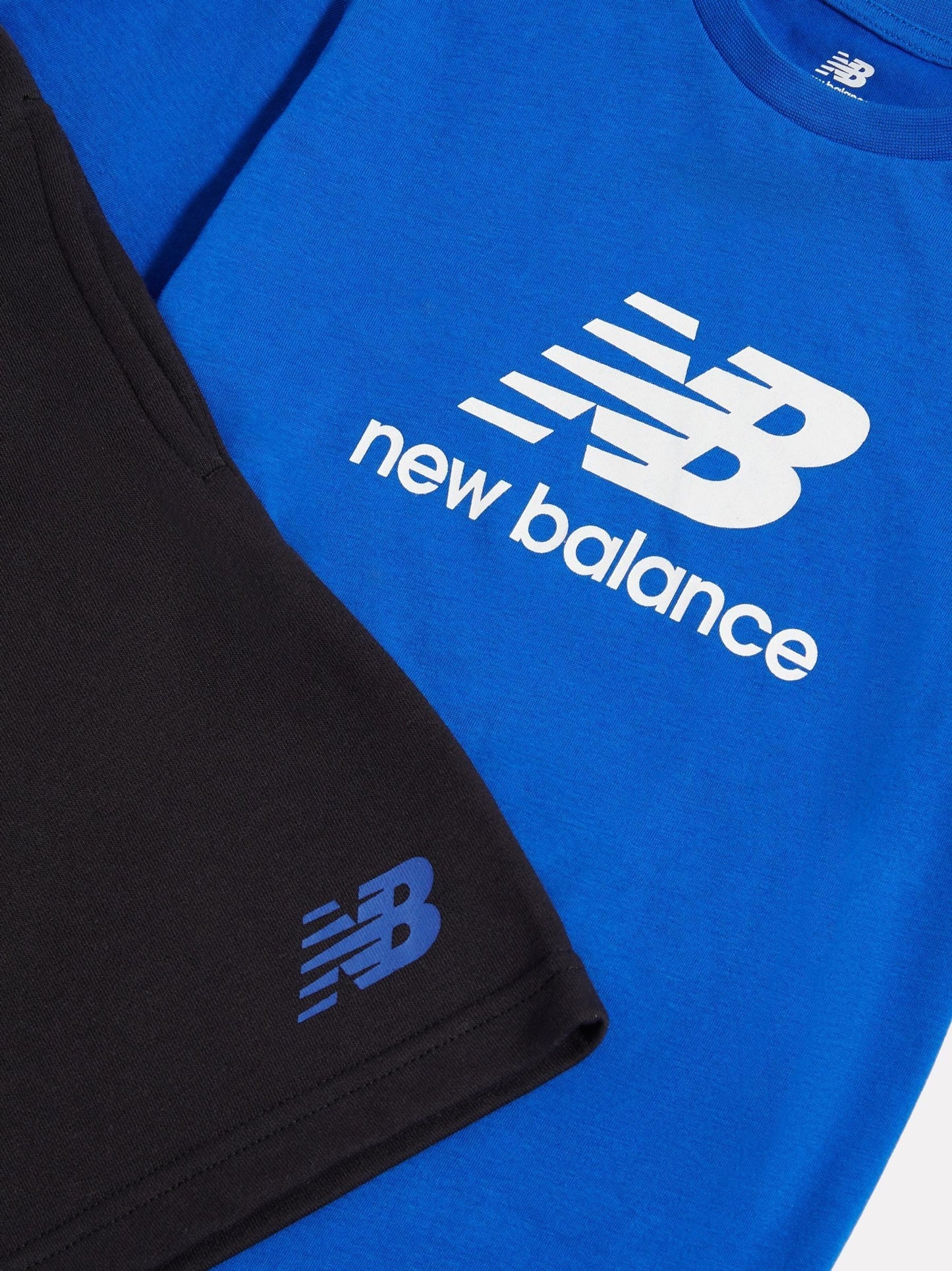 Dsiney Kidz - New Balance Blue Stacked Logo T-Shirt & Shorts Set image 3