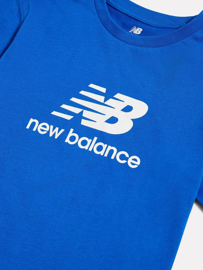 Dsiney Kidz - New Balance Blue Stacked Logo T-Shirt & Shorts Set image 4