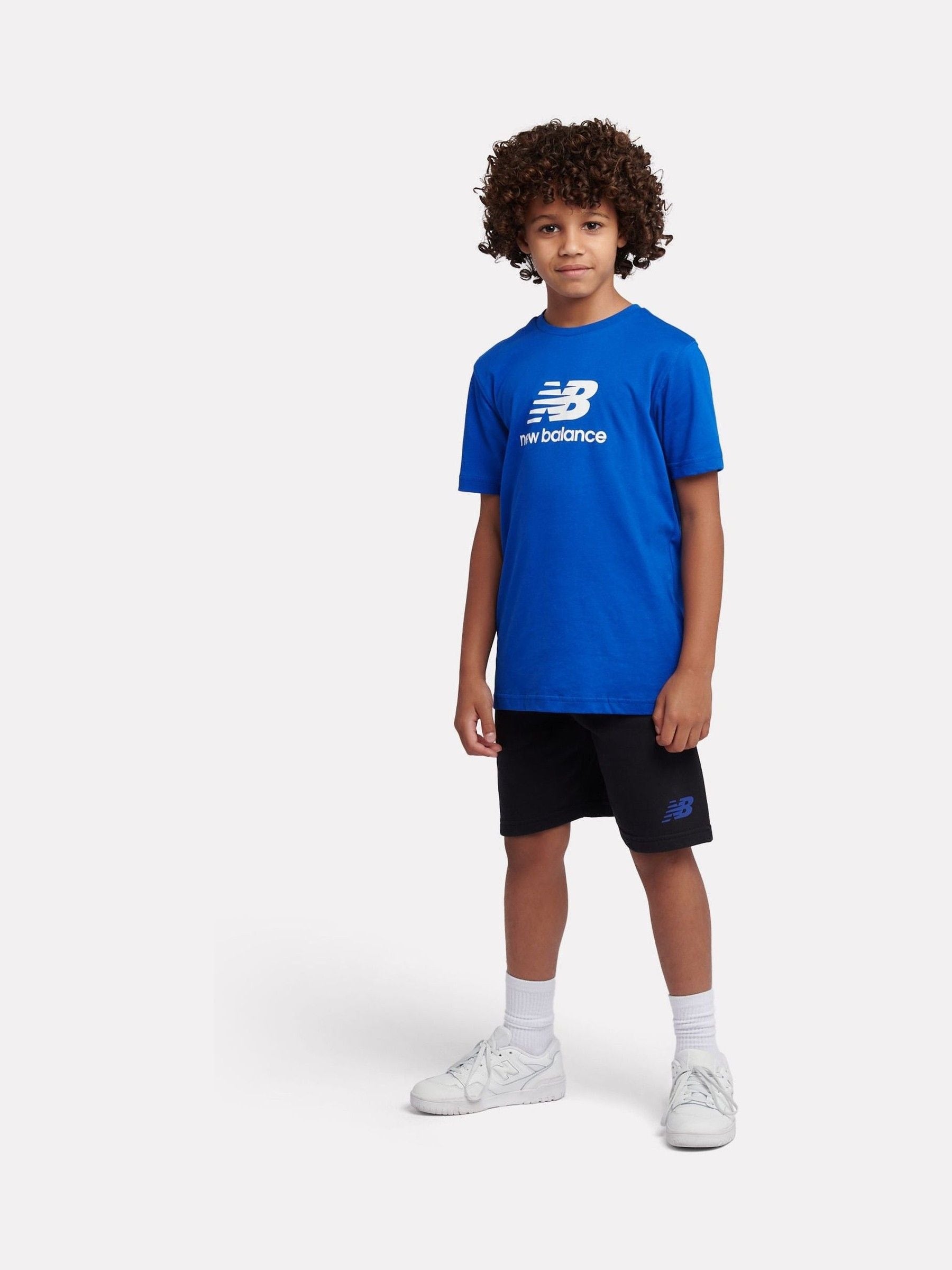 Dsiney Kidz - New Balance Blue Stacked Logo T-Shirt & Shorts Set image 6