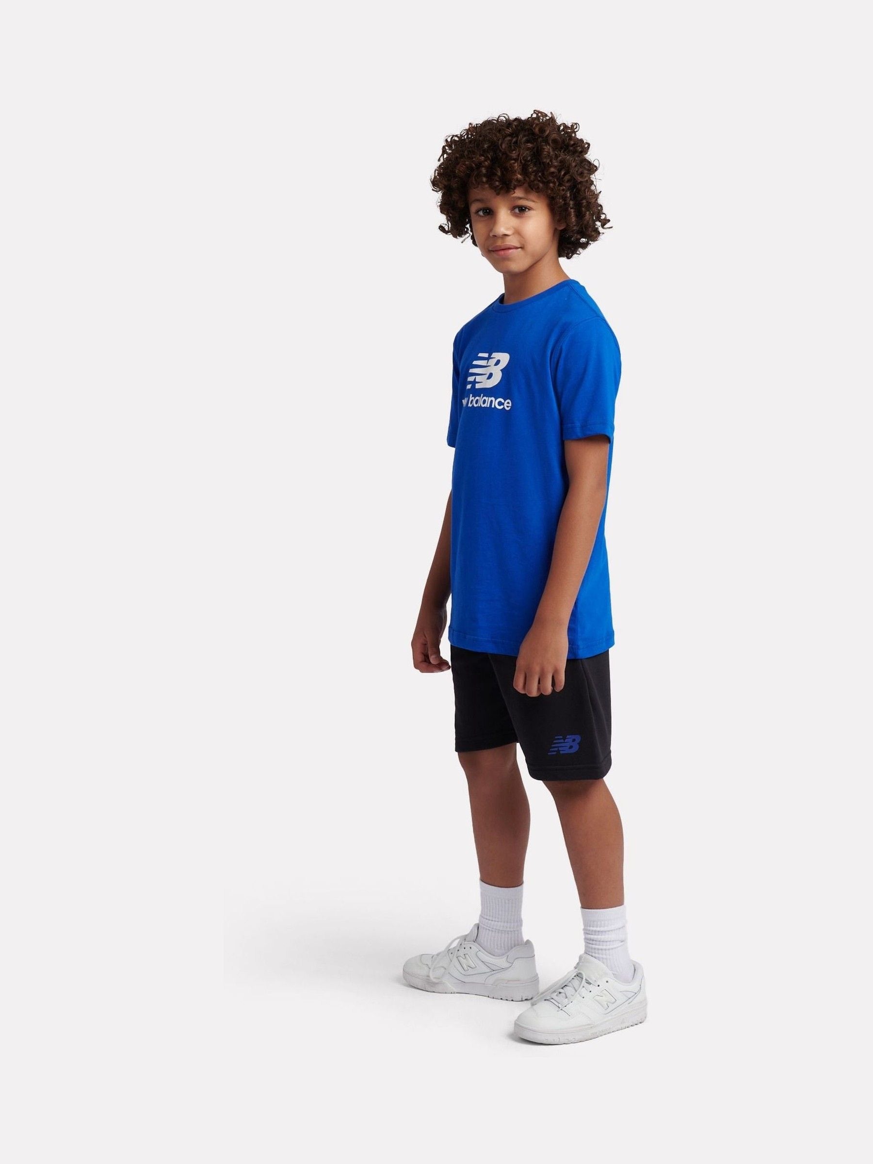 Dsiney Kidz - New Balance Blue Stacked Logo T-Shirt & Shorts Set image 7