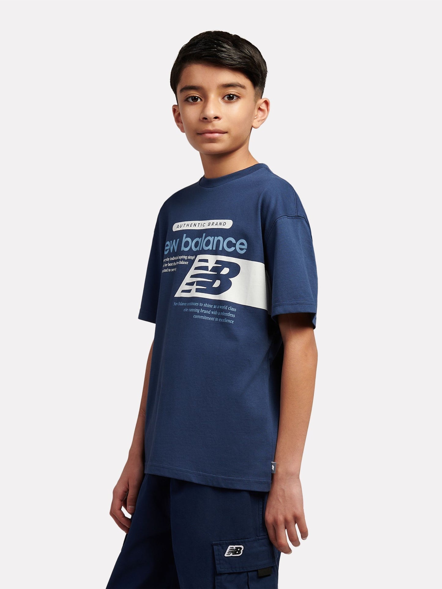 Dsiney Kidz - New Balance Blue Authentic Brand Players Graphic T-Shirt image 2