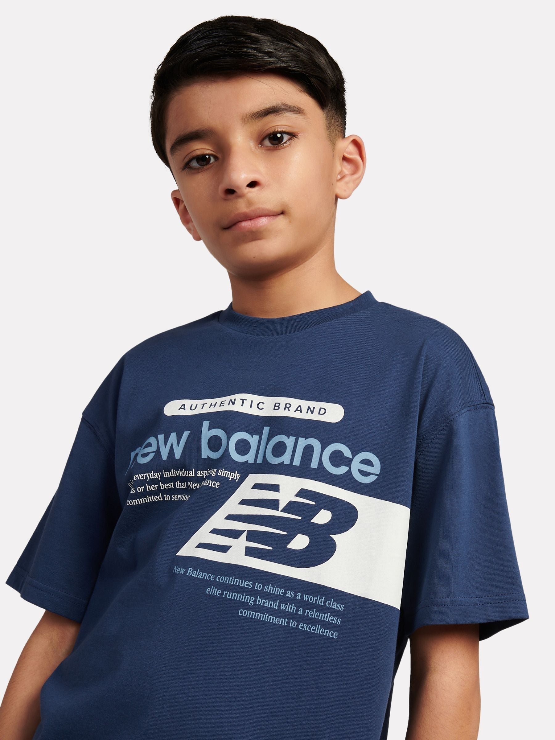 Dsiney Kidz - New Balance Blue Authentic Brand Players Graphic T-Shirt image 4