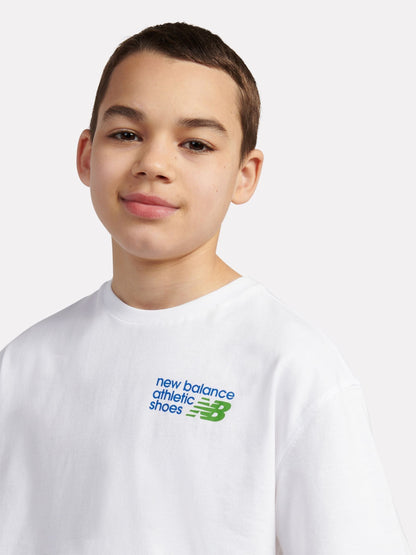 Dsiney Kidz - New Balance Off White Athletics Relaxed Premium Graphic T-Shirt image 5