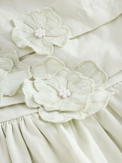 Laura Ashley Mint Green Layered Flower Embelished Dress image 11