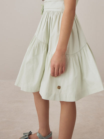 Laura Ashley Mint Green Layered Flower Embelished Dress image 6