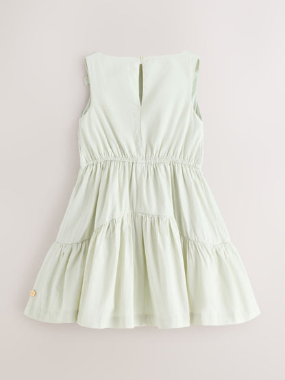 Laura Ashley Mint Green Layered Flower Embelished Dress image 9