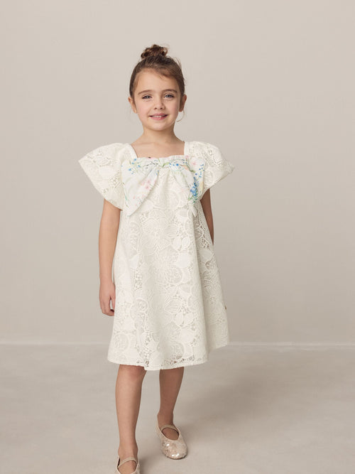 Dsiney Kidz - Laura Ashley White Lace Bow Dress image 1