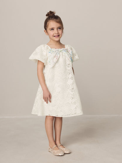 Laura Ashley White Lace Bow Dress image 2