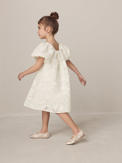 Laura Ashley White Lace Bow Dress image 3
