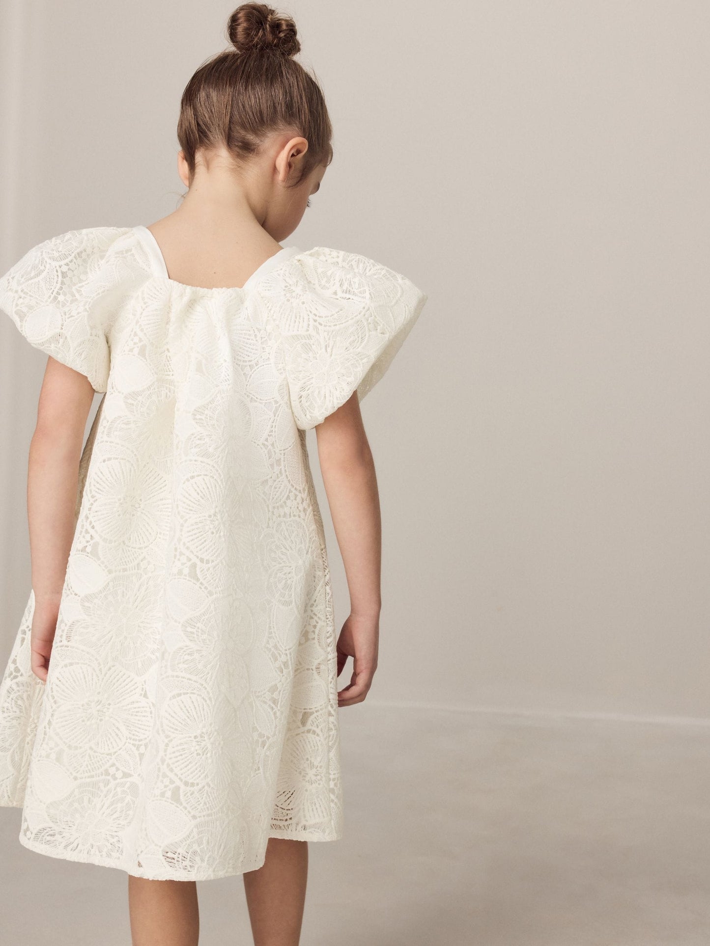 Laura Ashley White Lace Bow Dress image 4