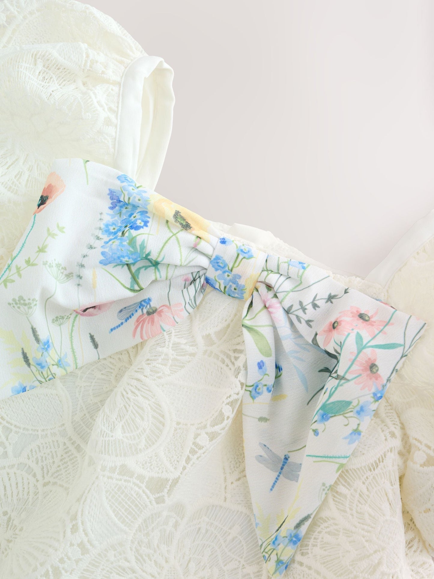 Laura Ashley White Lace Bow Dress image 8