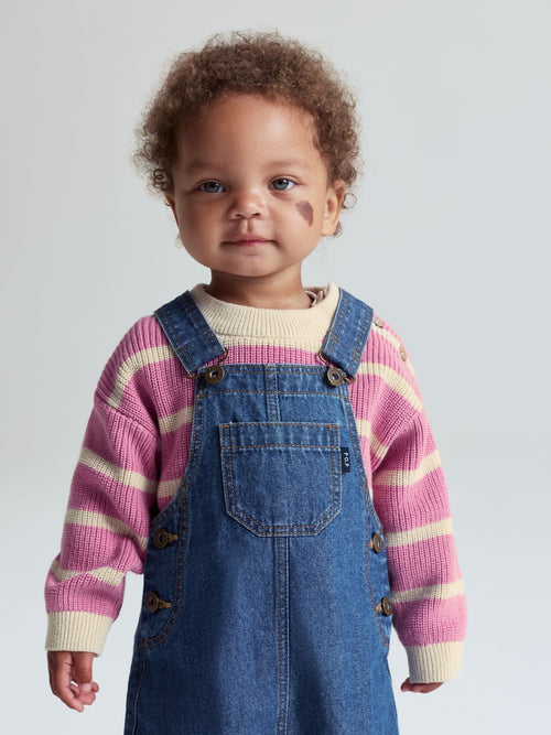 Dsiney Kidz - Polarn O. Pyret Blue Cotton Denim Dungaree Dress image 1