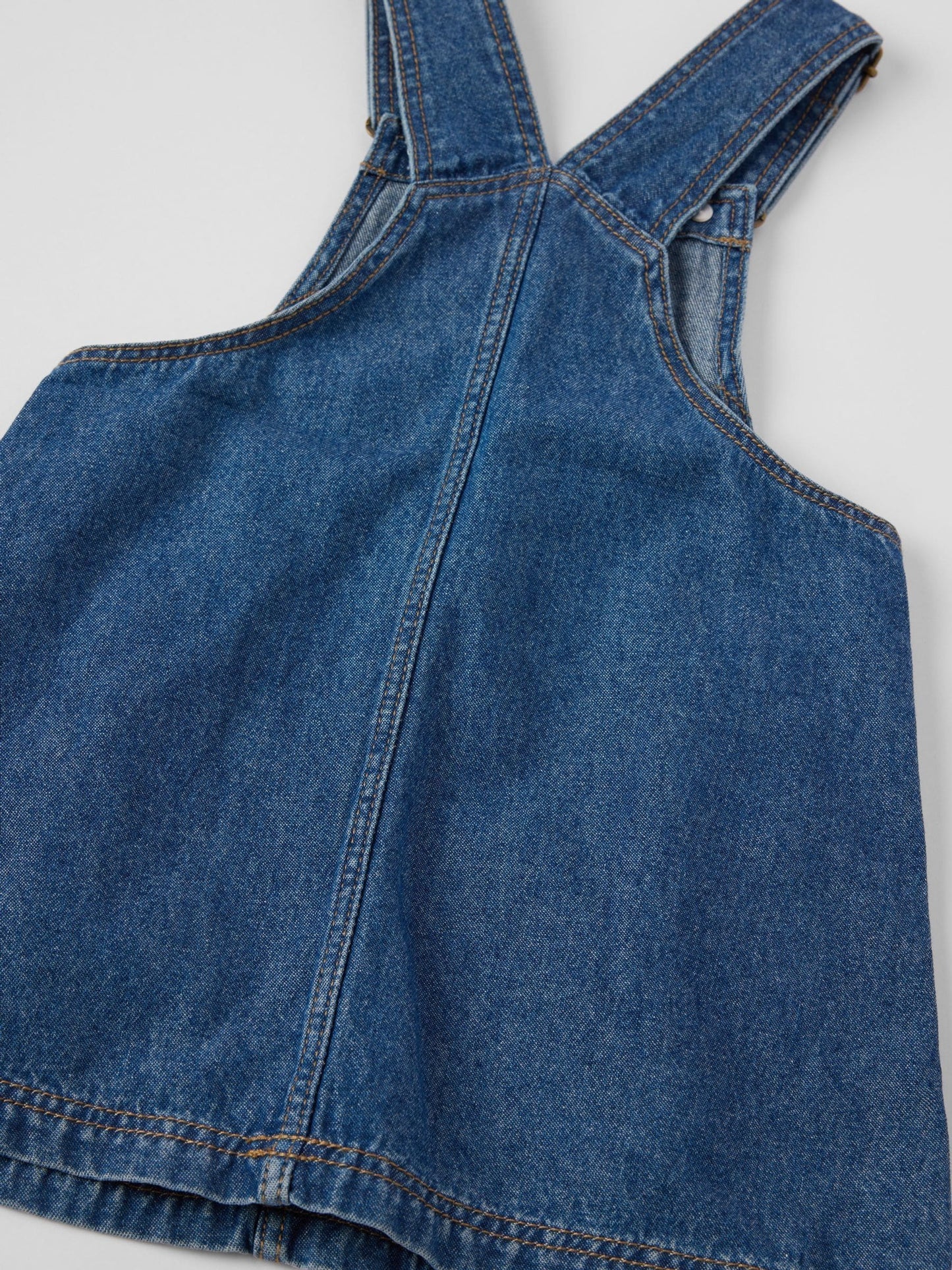 Polarn O. Pyret Blue Cotton Denim Pinafore image 3