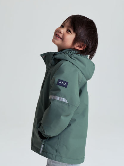 Dsiney Kidz - Polarn O. Pyret Green Waterproof Padded Ski Jacket image 1