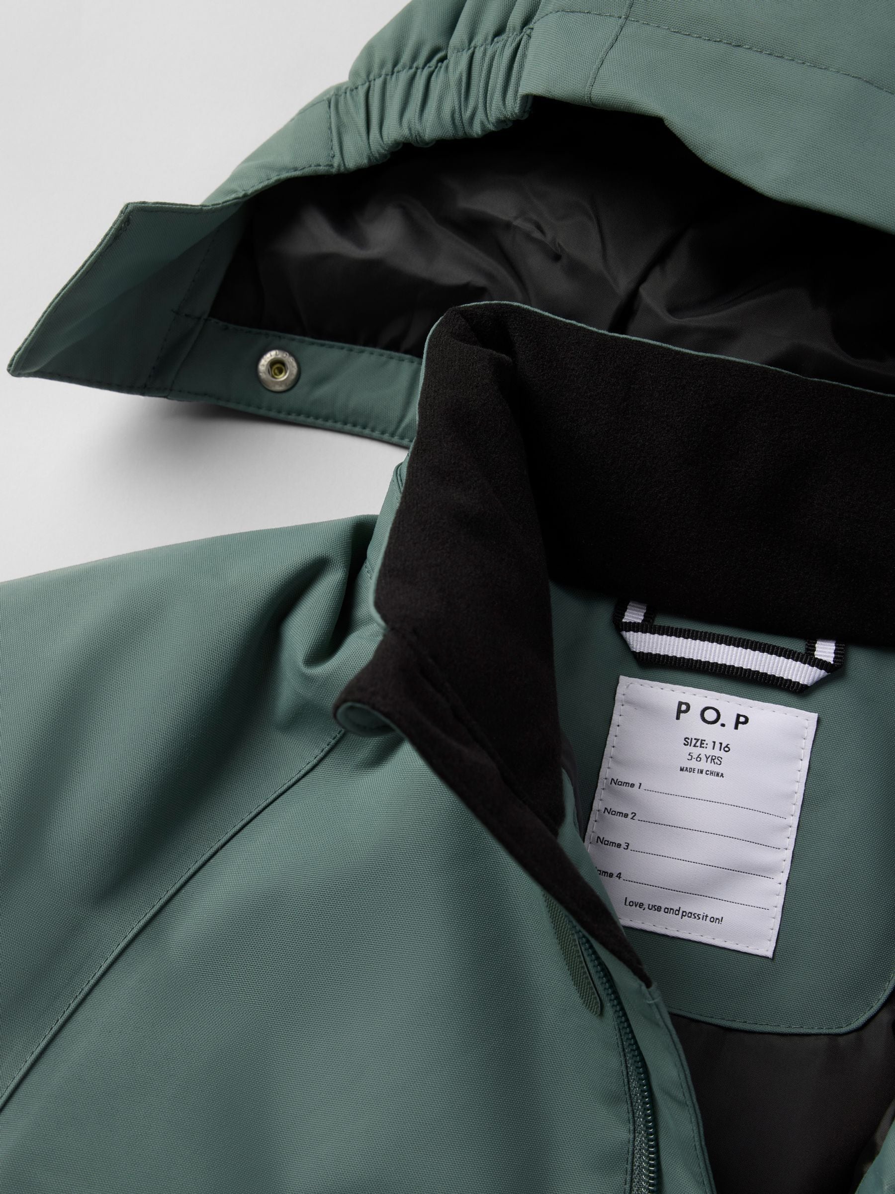 Dsiney Kidz - Polarn O. Pyret Green Waterproof Padded Ski Jacket image 4