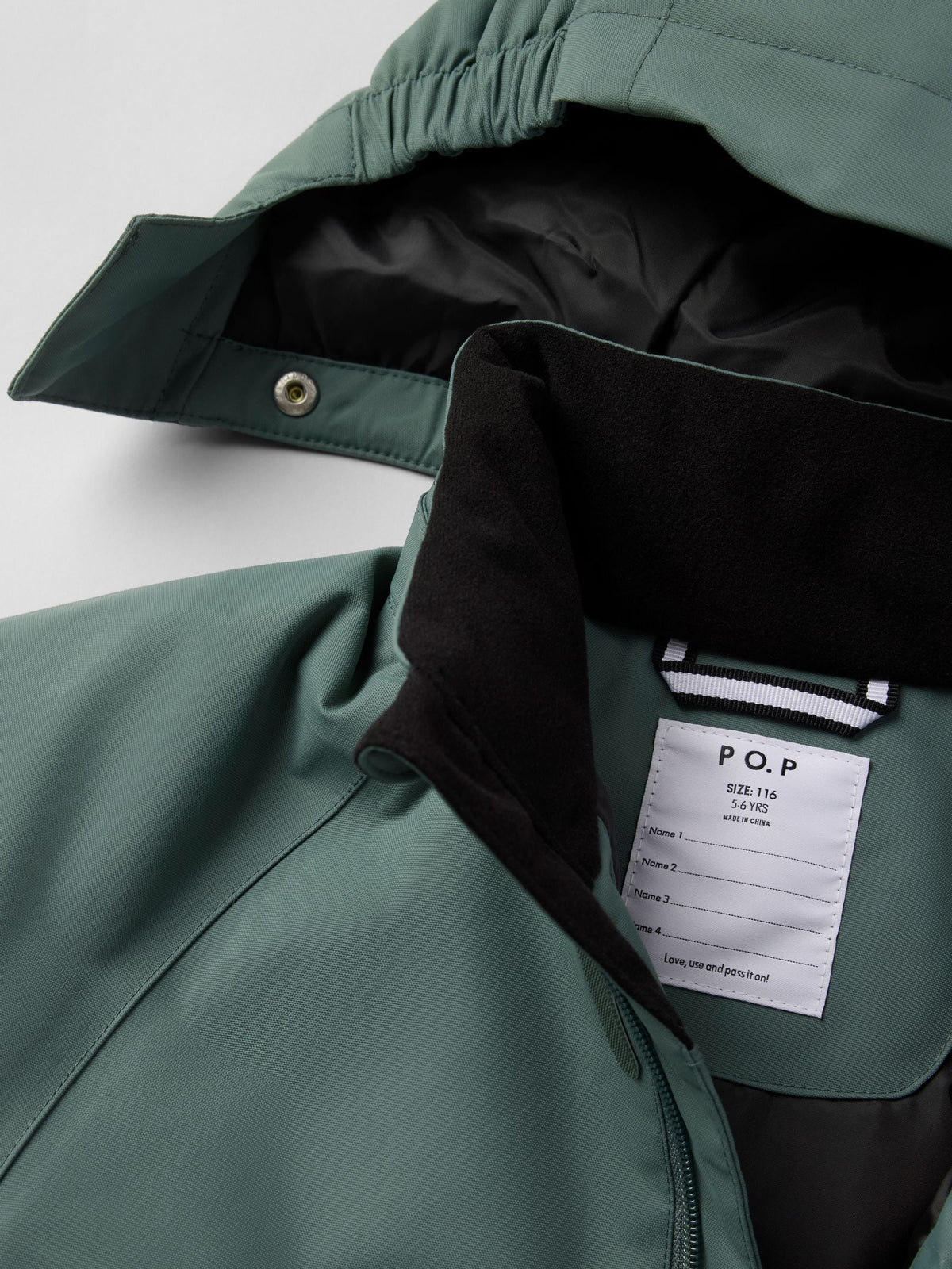 Dsiney Kidz - Polarn O. Pyret Green Waterproof Padded Ski Jacket image 4