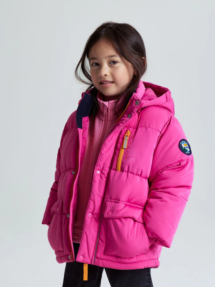 Polarn O. Pyret Pink Padded Water Resistant Puffer