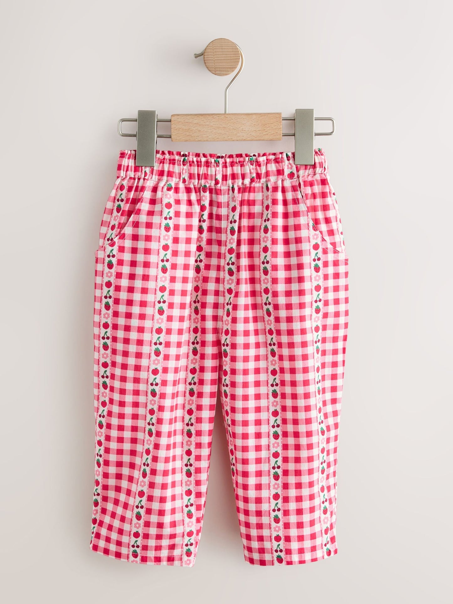 Pink/ Red Gingham Pullon Trousers (3mths-7yrs) image 5