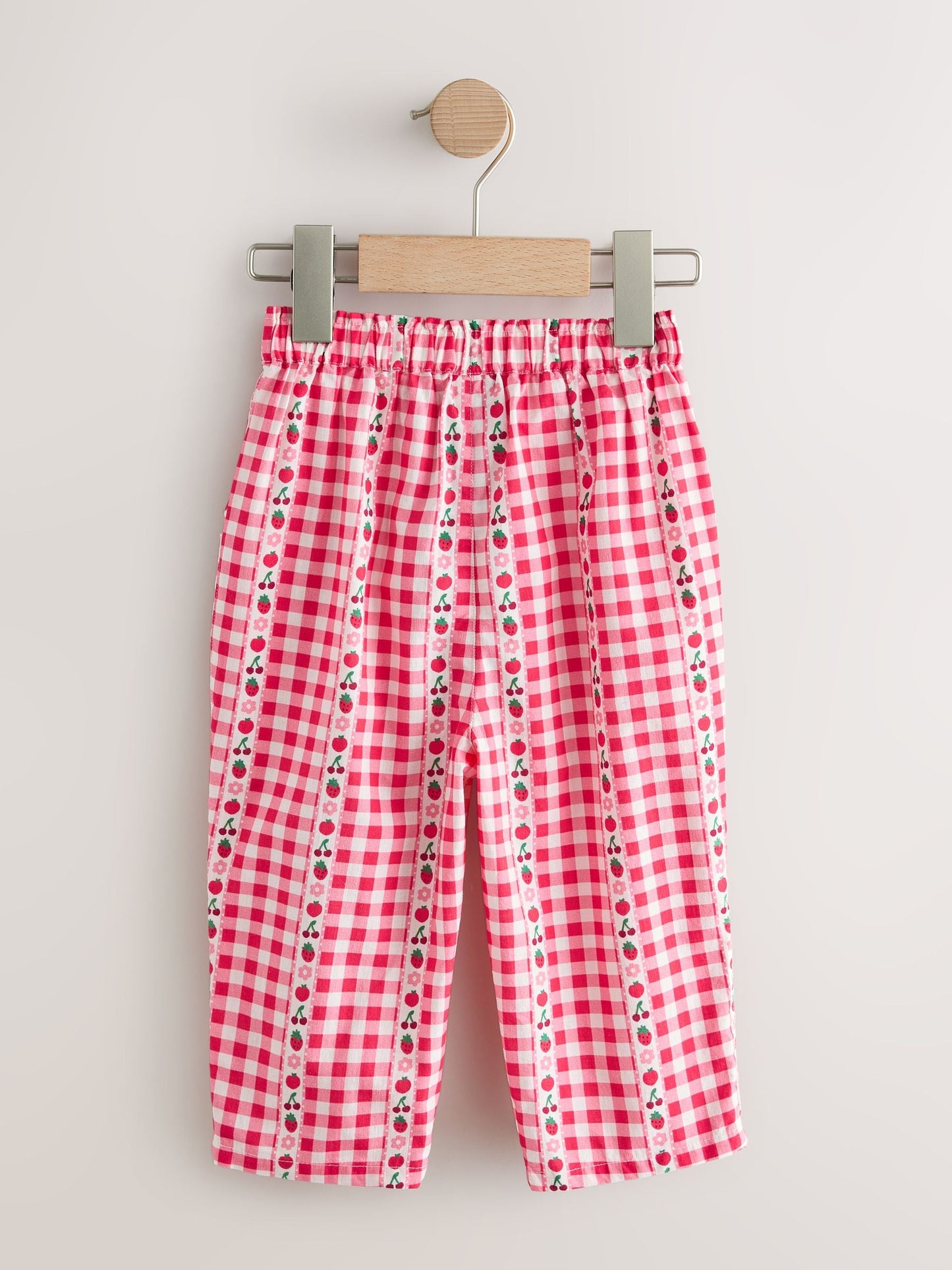 Pink/ Red Gingham Pullon Trousers (3mths-7yrs) image 6