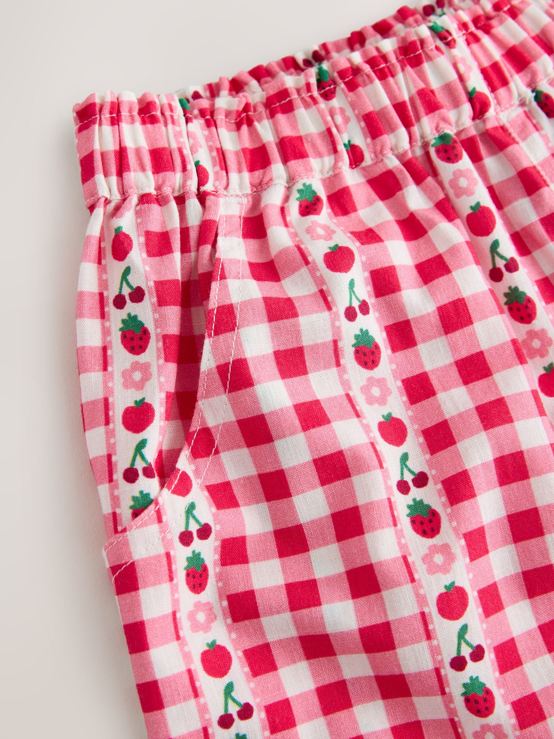 Pink/ Red Gingham Pullon Trousers (3mths-7yrs) image 7
