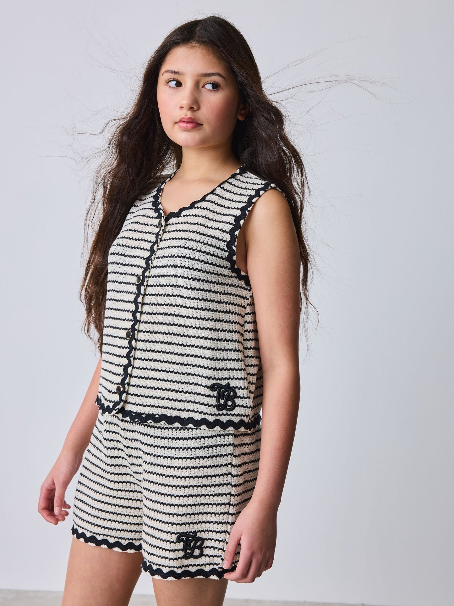 Baker by Ted Baker 2 Piece Ric-Rac Crochet Vest & Shorts Set image 3