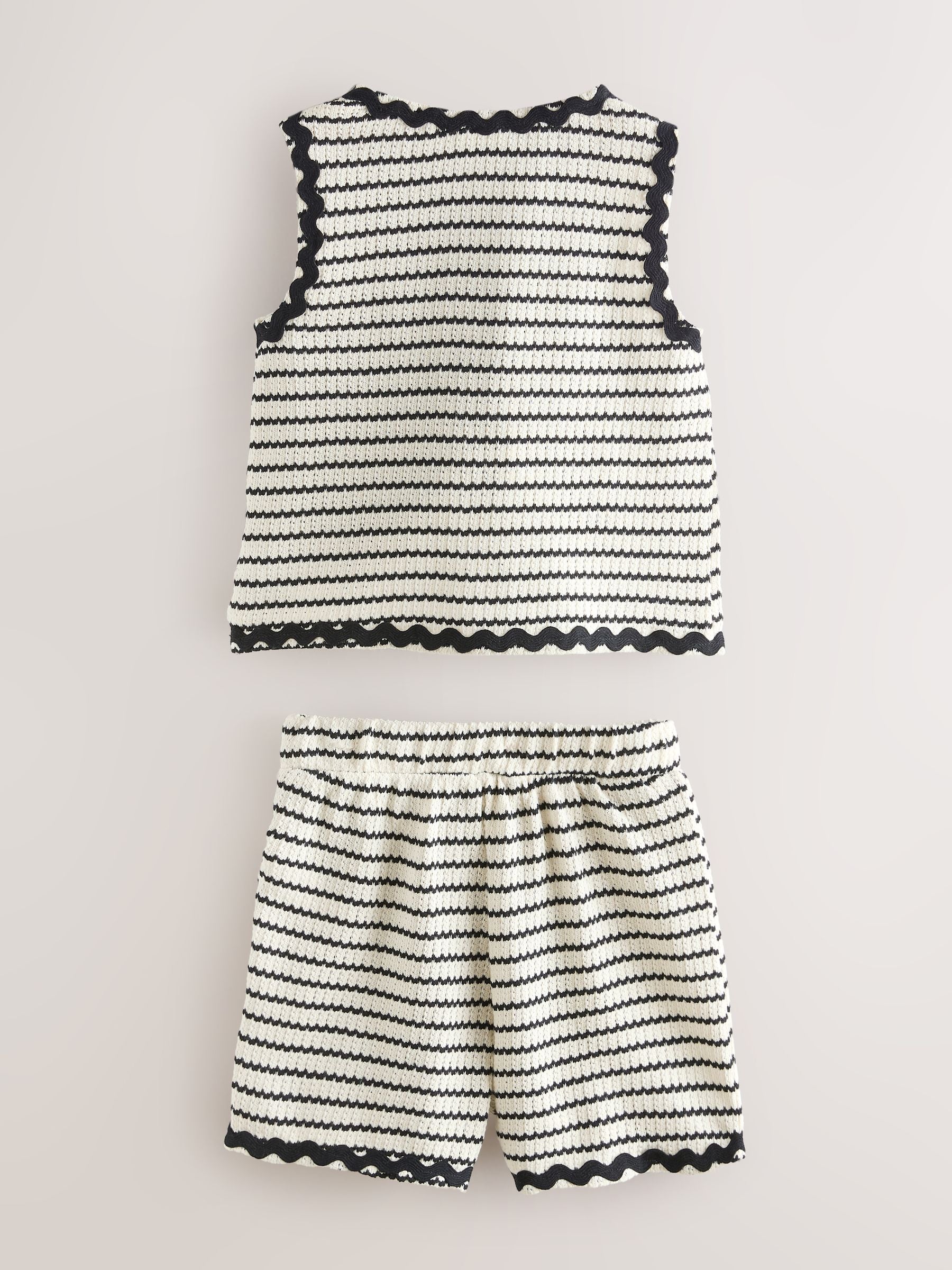 Baker by Ted Baker 2 Piece Ric-Rac Crochet Vest & Shorts Set image 9