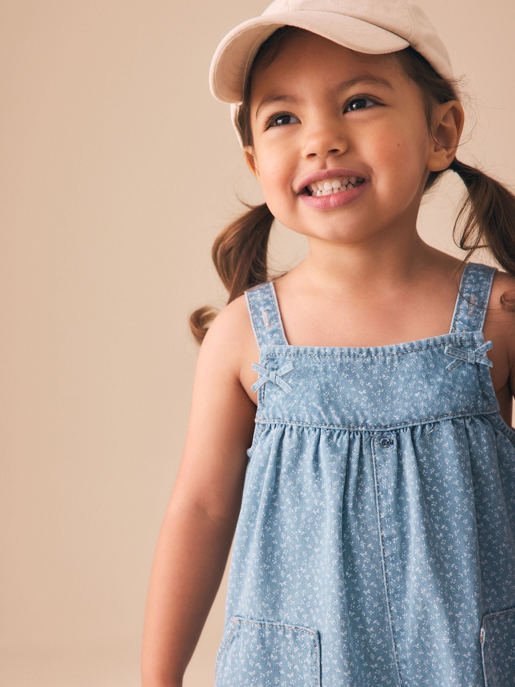 Dsiney Kidz - Blue Floral Ditsy Denim Jumpsuit (3mths-7yrs) image 4