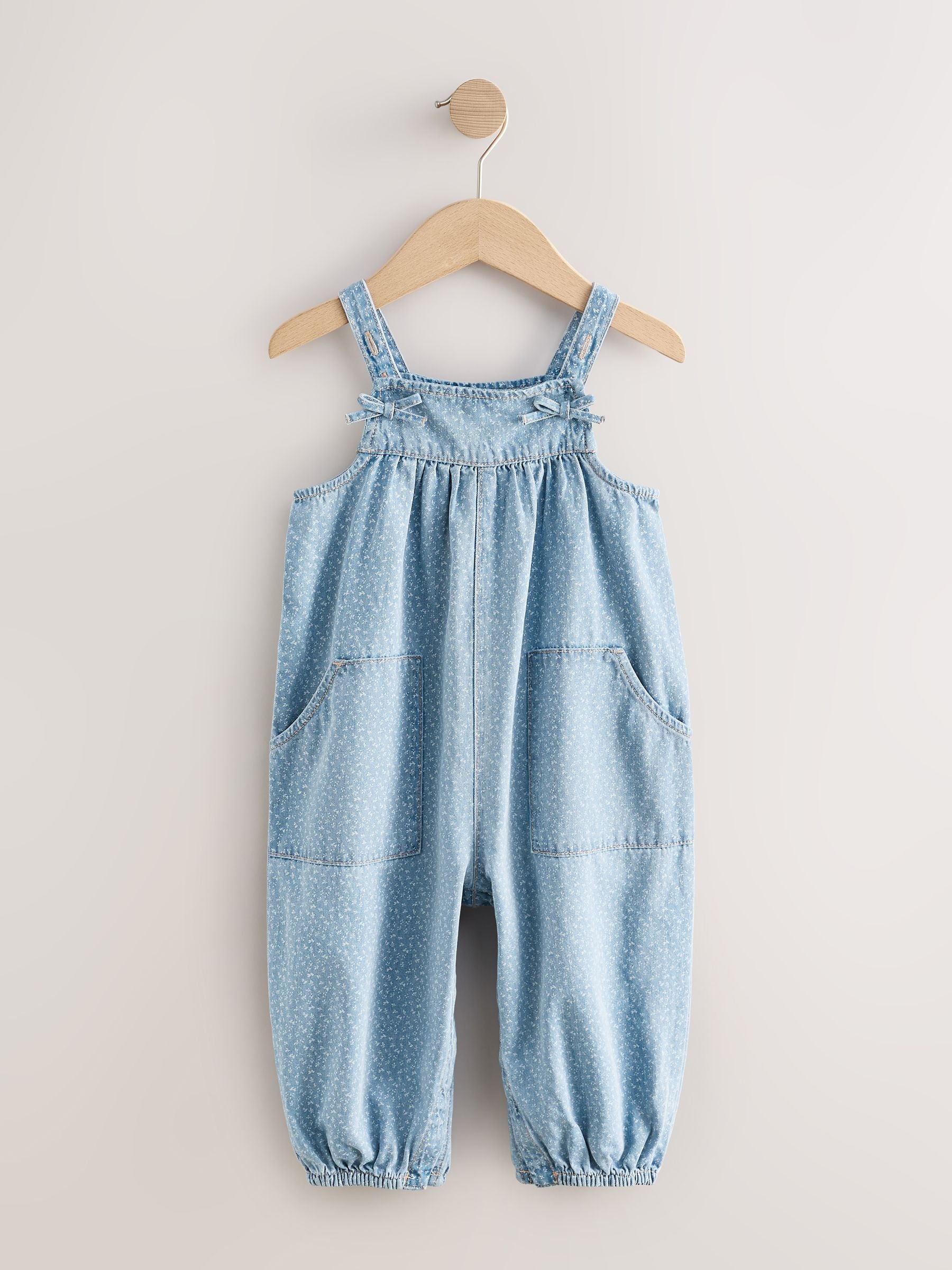 Dsiney Kidz - Blue Floral Ditsy Denim Jumpsuit (3mths-7yrs) image 5