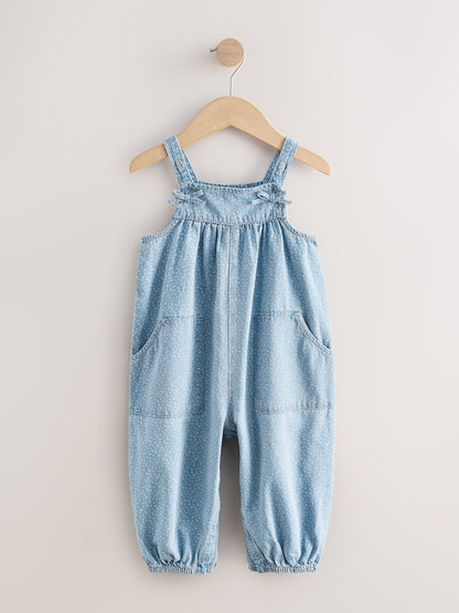 Dsiney Kidz - Blue Floral Ditsy Denim Jumpsuit (3mths-7yrs) image 5