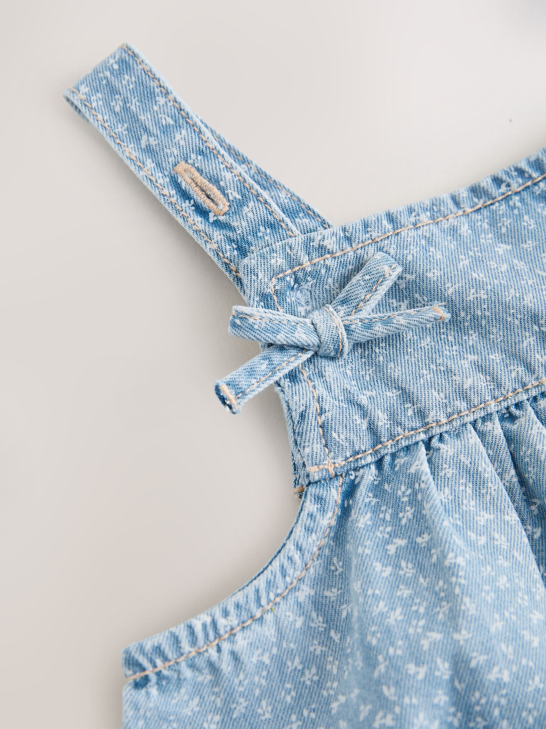 Dsiney Kidz - Blue Floral Ditsy Denim Jumpsuit (3mths-7yrs) image 8
