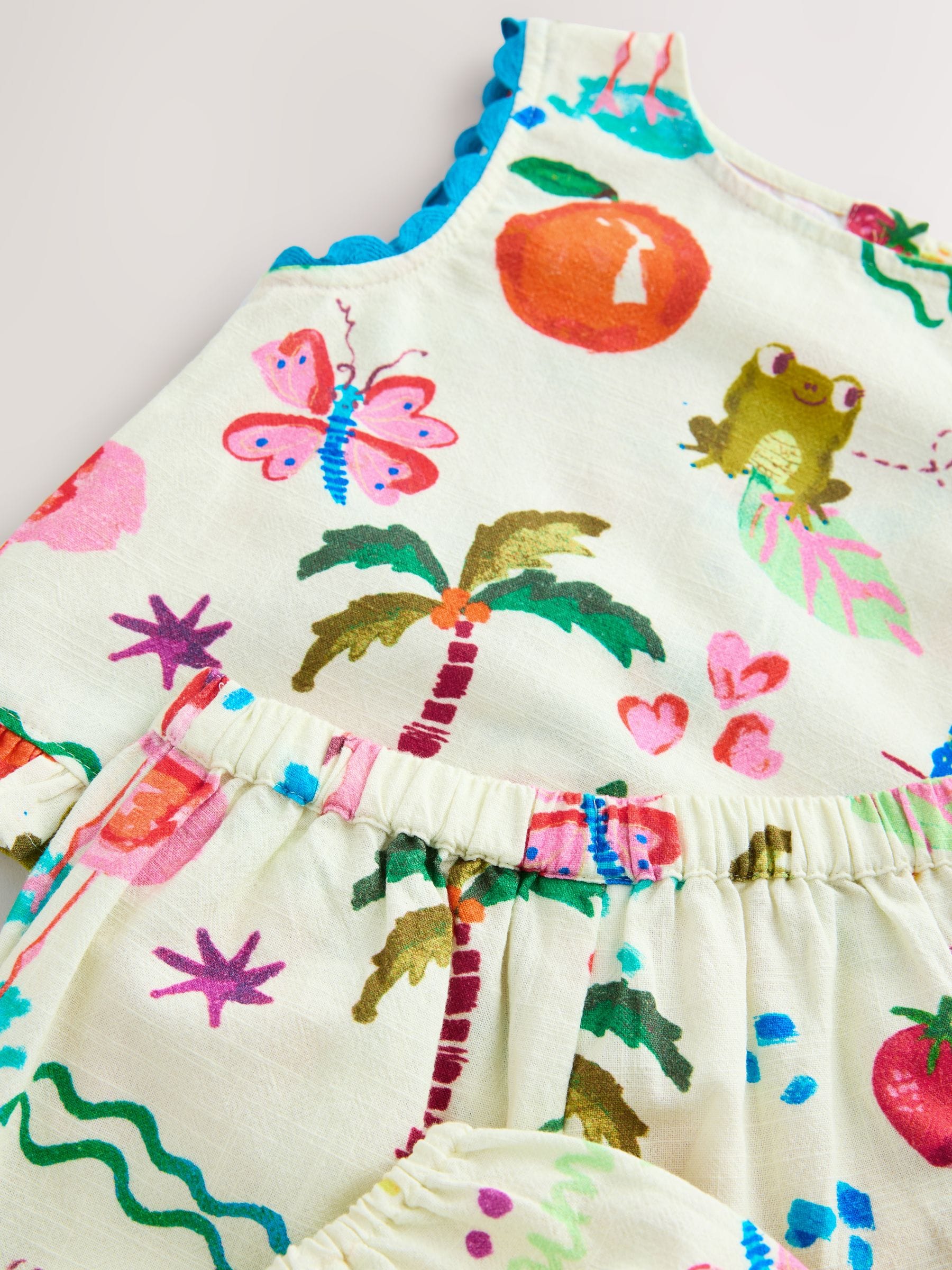 Bright Summer Tropical Print Top & Cuffed Trousers Set (3mths-7yrs) image 10