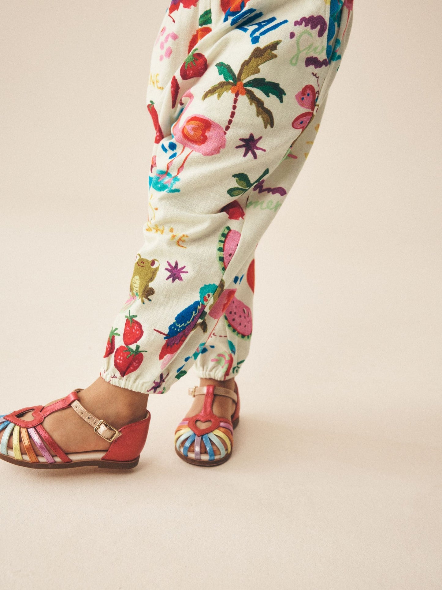Bright Summer Tropical Print Top & Cuffed Trousers Set (3mths-7yrs) image 3