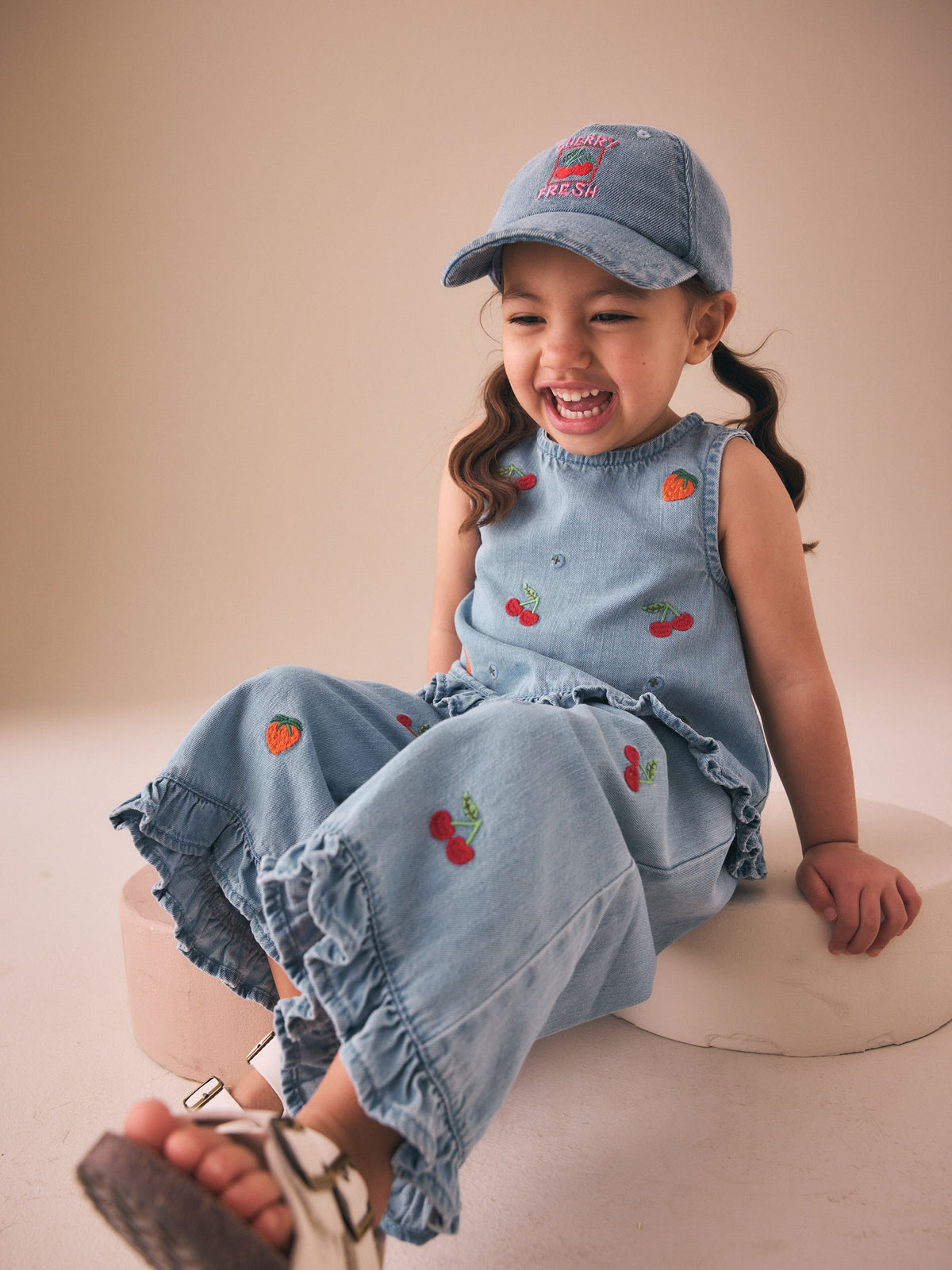 Dsiney Kidz - Fruit Embroidered Denim Top & Trousers Set (3mths-7yrs) image 2