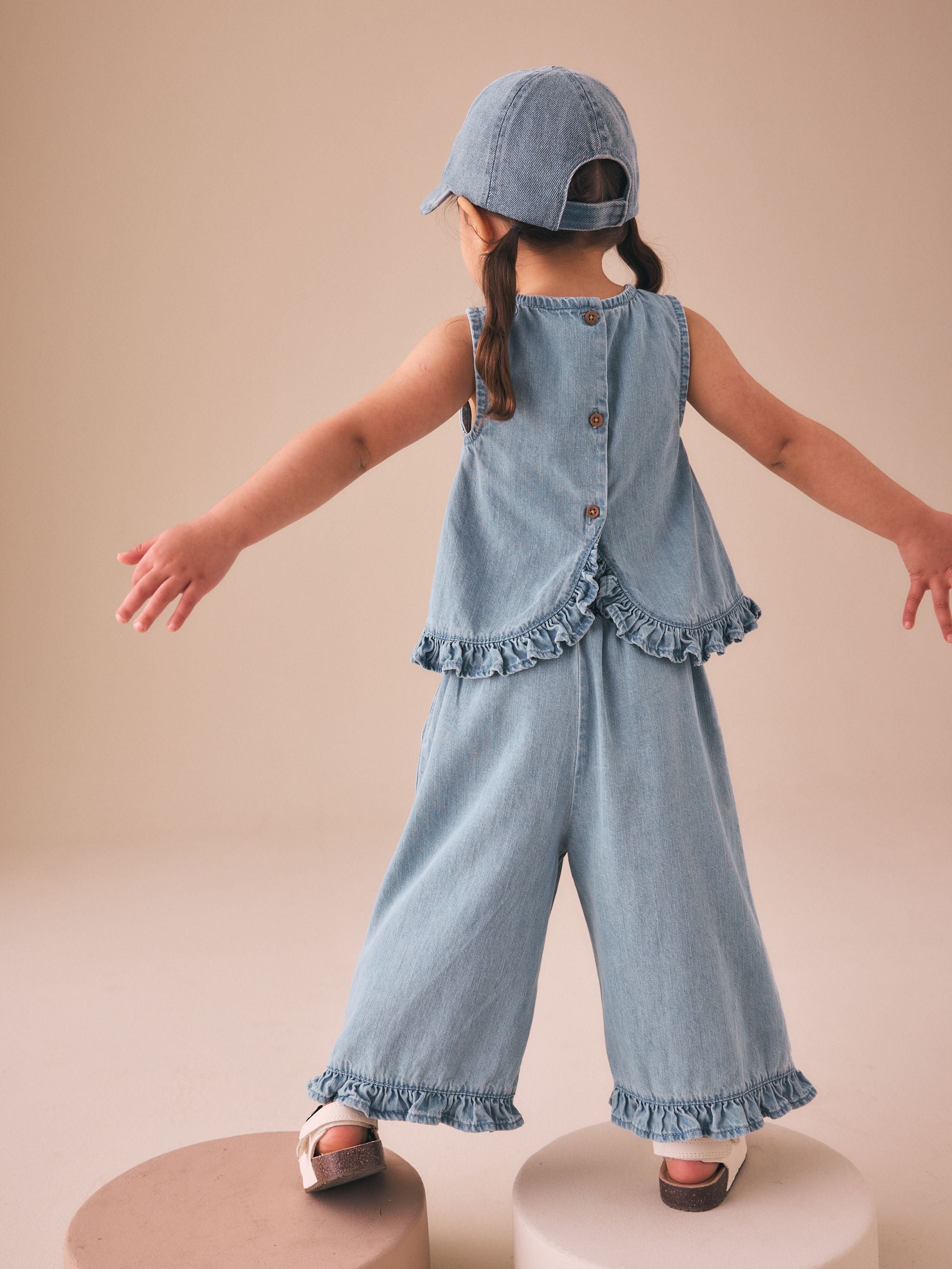 Fruit Embroidered Denim Top & Trousers Set (3mths-7yrs) image 3