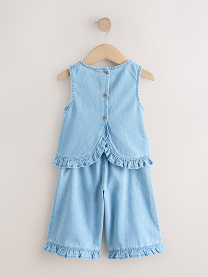 Fruit Embroidered Denim Top & Trousers Set (3mths-7yrs) image 7