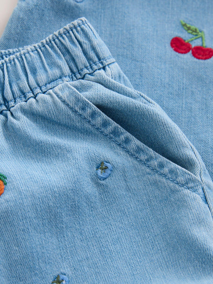 Fruit Embroidered Denim Top & Trousers Set (3mths-7yrs) image 8