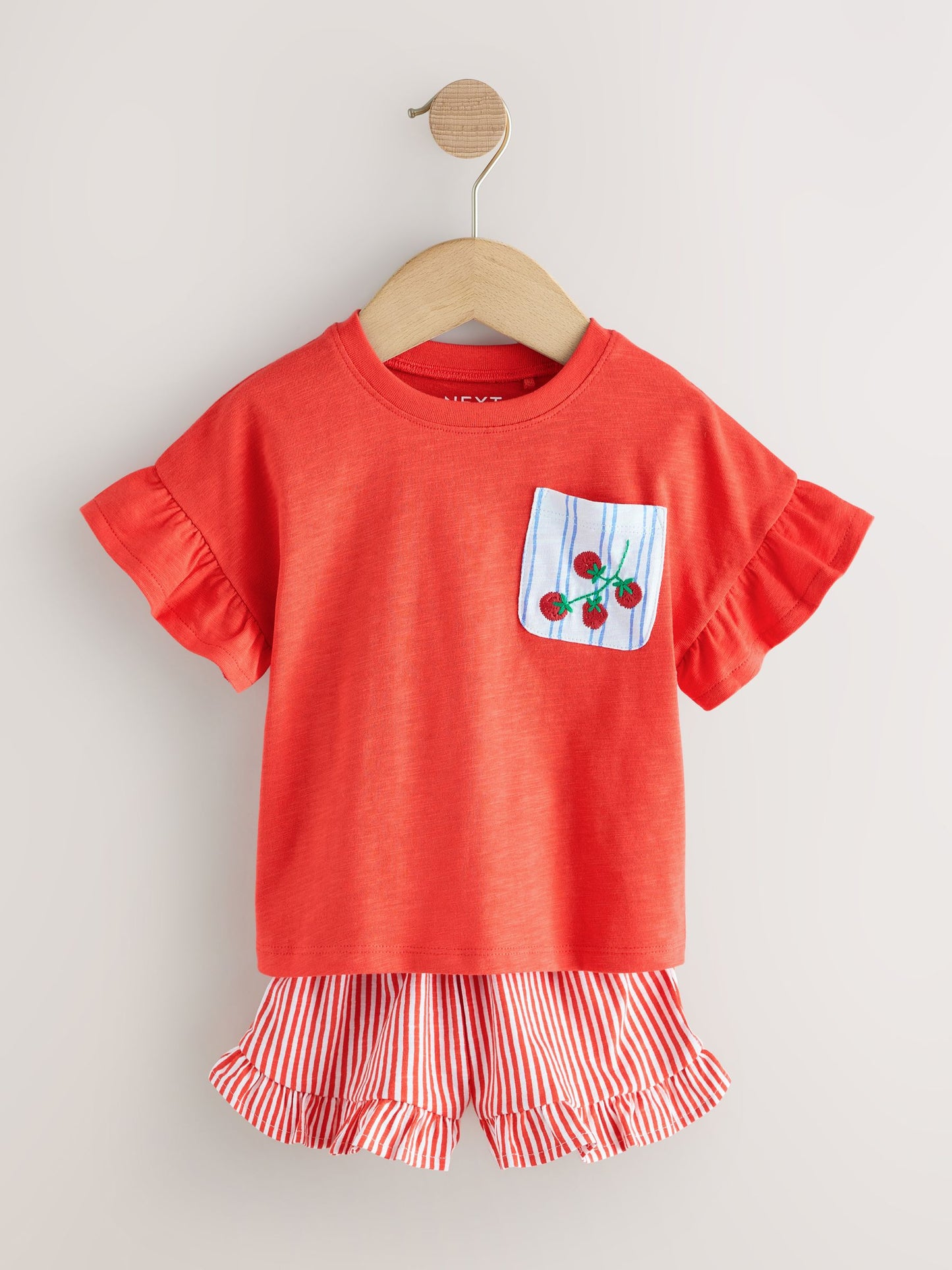 Red/Green Top & Shorts Set 3 Pack (3mths-7yrs) image 7