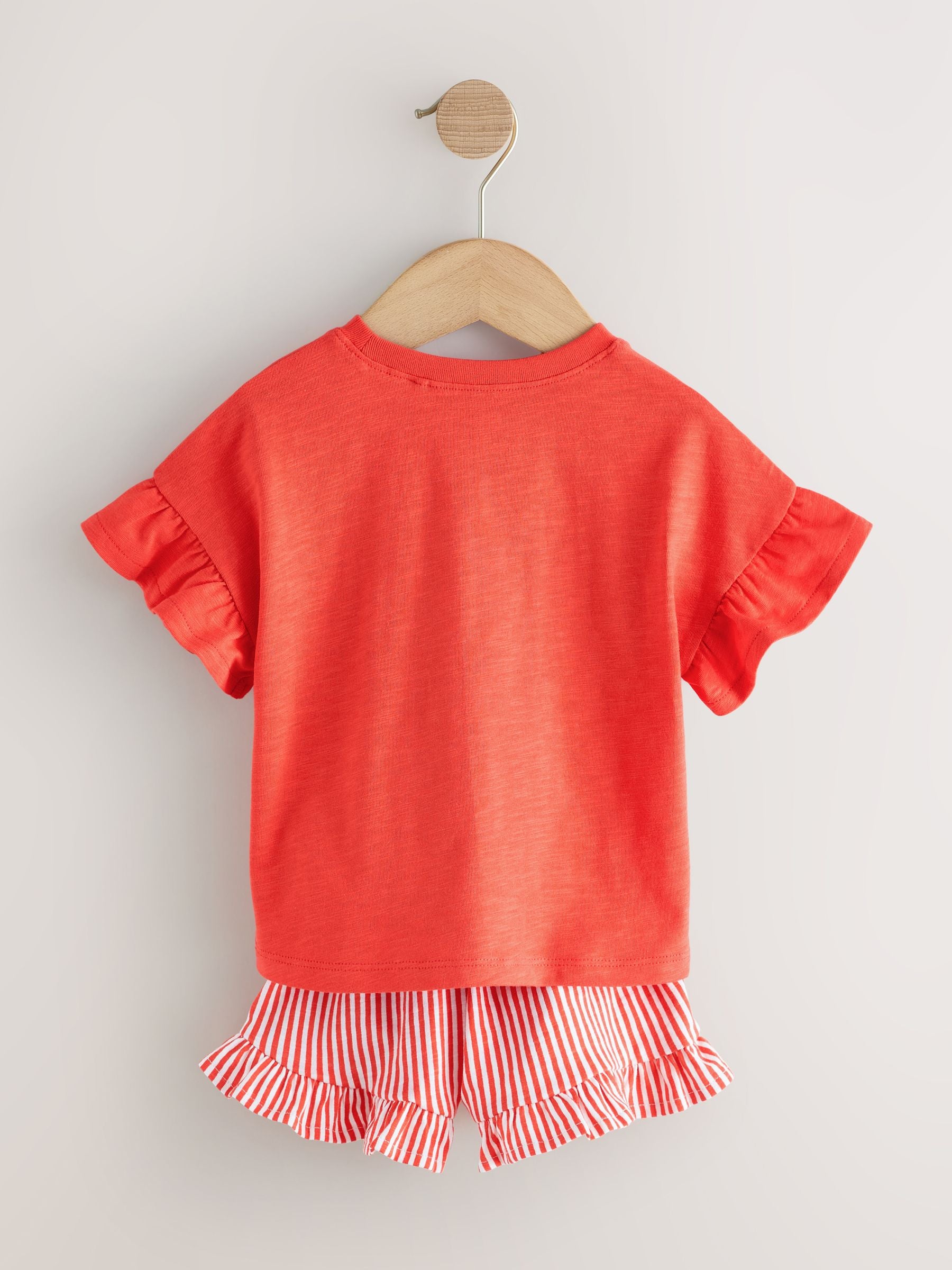 Red/Green Top & Shorts Set 3 Pack (3mths-7yrs) image 8