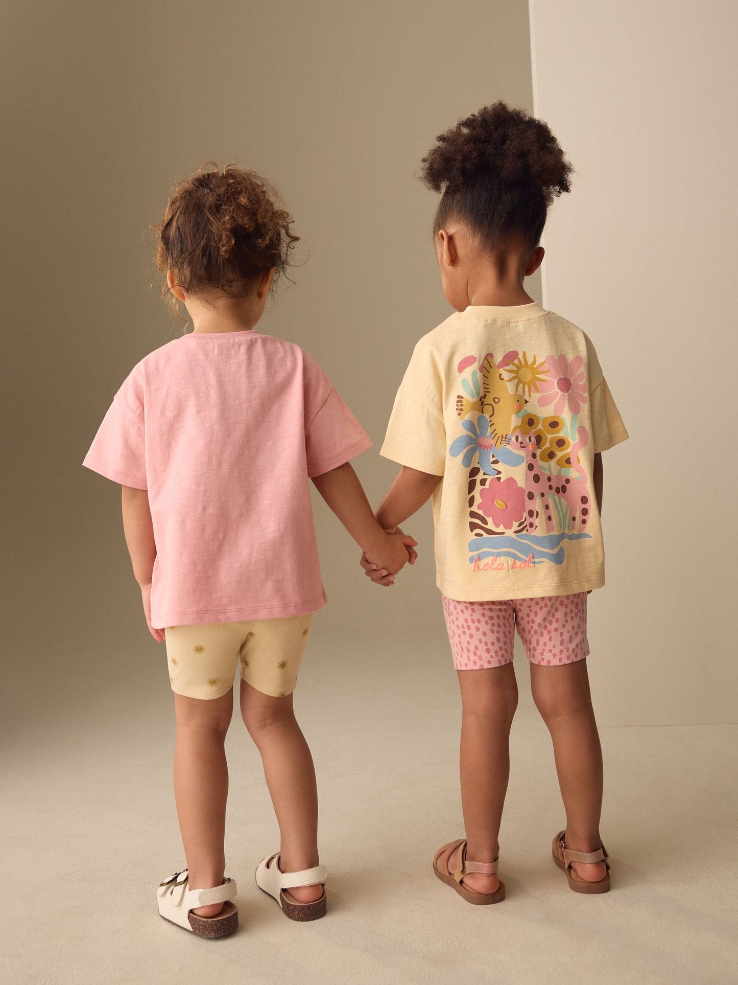 Pink/Yellow Top & Cycle Shorts Set 2 Pack (3mths-7yrs) image 3