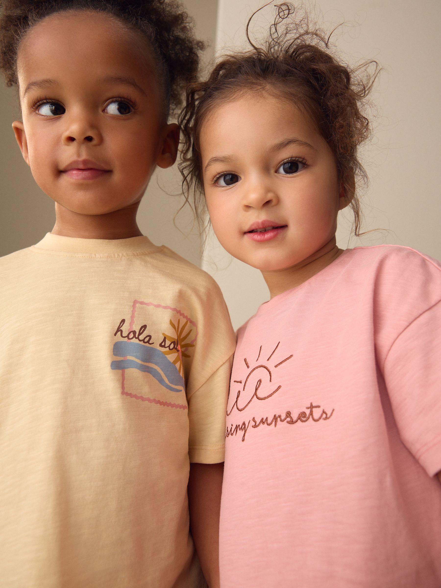 Pink/Yellow Top & Cycle Shorts Set 2 Pack (3mths-7yrs) image 4