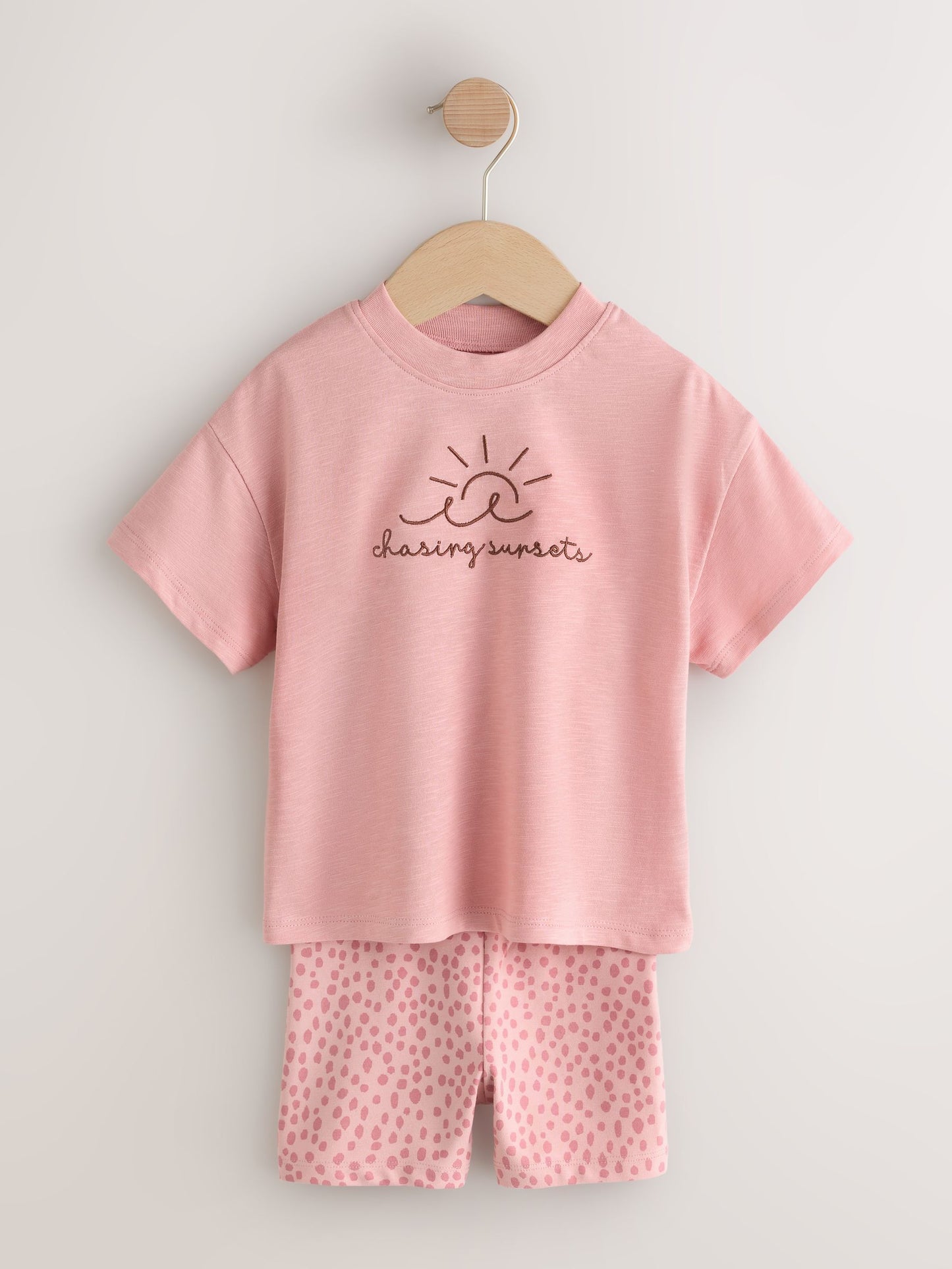 Pink/Yellow Top & Cycle Shorts Set 2 Pack (3mths-7yrs) image 6