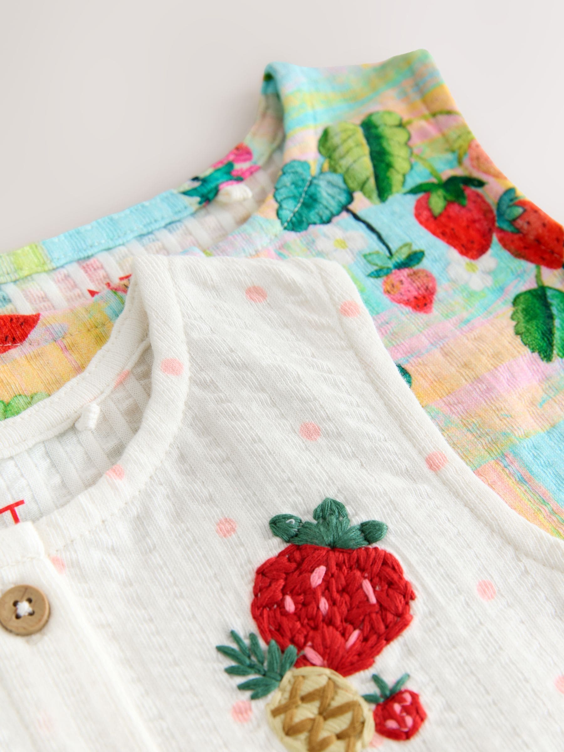Red/Green Strawberry Vest and Shorts Set 2 Pack (3mths-7yrs) image 10