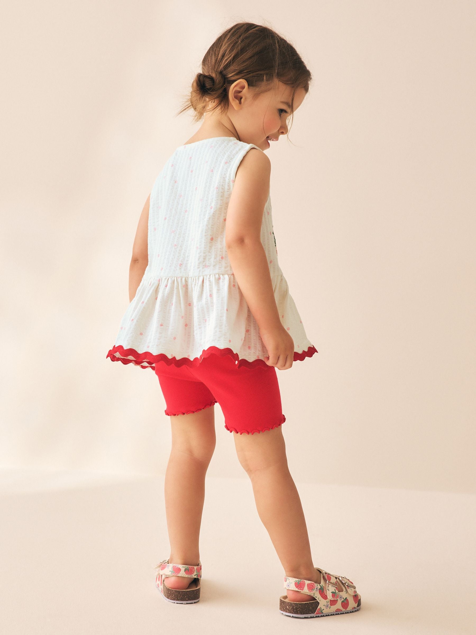 Red/Green Strawberry Vest and Shorts Set 2 Pack (3mths-7yrs) image 4