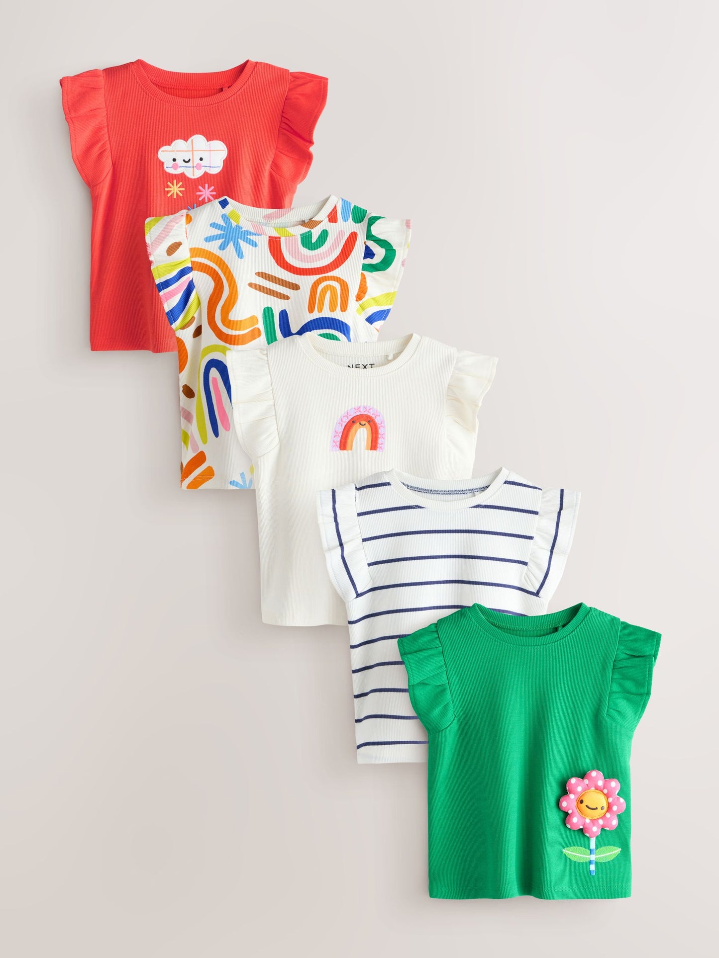 Dsiney Kidz - Rainbow Vests 5 Pack (3mths-7yrs) image 1