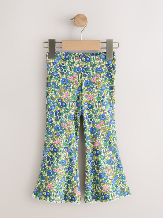 Pink/Floral Flared Leggings 3 Pack (3mths-7yrs) image 2