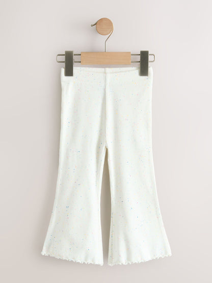 Pink/Floral Flared Leggings 3 Pack (3mths-7yrs) image 3