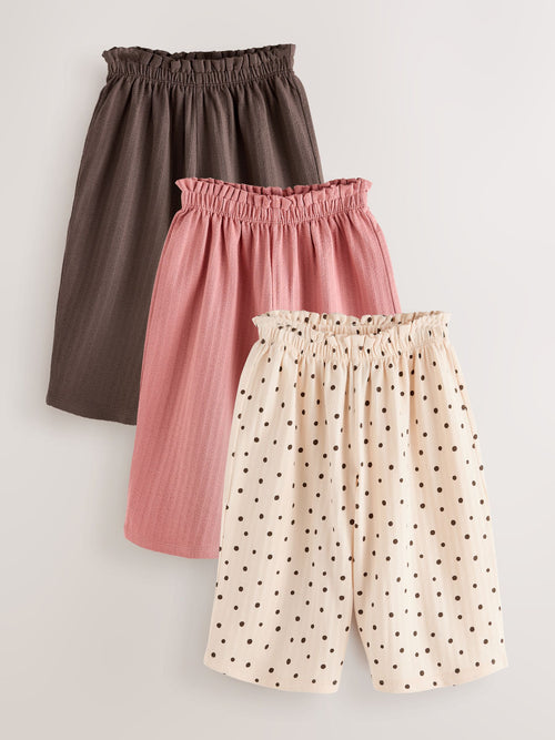 Neutral Wide Leg Trousers 3 Pack (3mths-7yrs) image 1